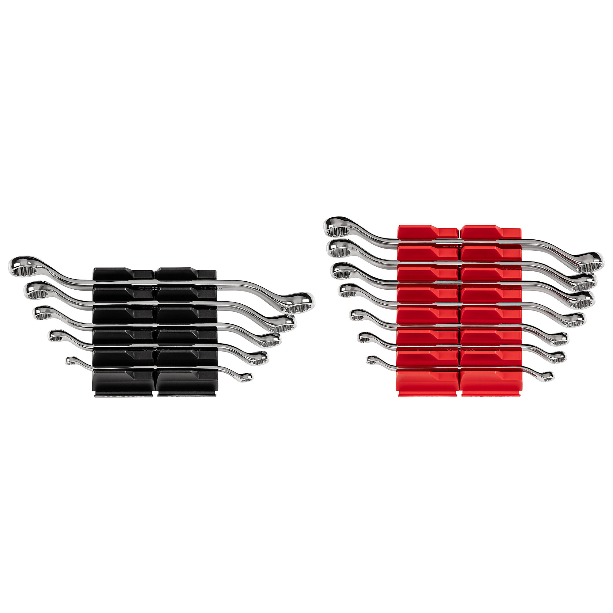 TEKTON 45-Degree Offset Box End Wrench Set with Modular Organizers, 12-Piece (1/4 - 13/16 in., 6 - 19 mm) | WBE95301